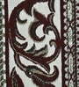Brown Floral Chenile 5 X 7 Feet Machine Made Carpet Brown Floral Chenile 5 X 7 Feet Machine Made Carpet