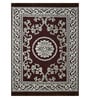 Brown Floral Chenile 5 X 7 Feet Machine Made Carpet Brown Floral Chenile 5 X 7 Feet Machine Made Carpet