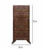 Brown Floral Athens Handcarved Wooden Room Divider Single Panel With Stand