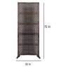 Brown Floral Mise Handcarved Wooden Room Divider Single Panel With Stand