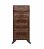 Brown Floral Athens Handcarved Wooden Room Divider Single Panel With Stand