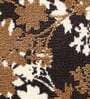 Brown Floral Polyester AntiSkid Bathmat