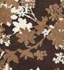 Brown Floral Polyester AntiSkid Bathmat