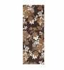 Brown Floral Polyester AntiSkid Bathmat