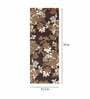 Brown Floral Polyester AntiSkid Bathmat