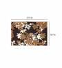Brown Floral Polyester AntiSkid Bathmat