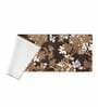Brown Floral Polyester AntiSkid Bathmat