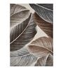 Brown Floral Polypropylene 6 ft x 4 ft Machine Made Carpet