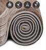 Brown Floral Polypropylene 6 ft x 4 ft Machine Made Carpet