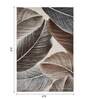 Brown Floral Polypropylene 6 ft x 4 ft Machine Made Carpet