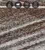 Brown Floral Polypropylene 6 ft x 4 ft Machine Made Carpet