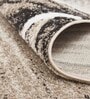 Brown Floral Polypropylene 7 ft x 5 ft Machine Made Carpet