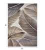 Brown Floral Polypropylene 7 ft x 5 ft Machine Made Carpet