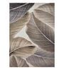 Brown Floral Polypropylene 7 ft x 5 ft Machine Made Carpet