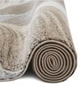 Brown Floral Polypropylene 7 ft x 5 ft Machine Made Carpet