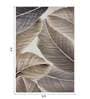 Brown Floral Polypropylene 9 ft x 6 ft Machine Made Carpet