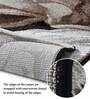 Brown Floral Polypropylene 9 ft x 6 ft Machine Made Carpet