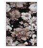 Brown Floral Polypropylene 9 ft x 6 ft Machine Made Carpet