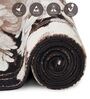 Brown Floral Polypropylene 9 ft x 6 ft Machine Made Carpet