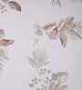 Brown Floral Print 300 TC Cotton Double Bed Fitted Sheet with 2 Pillow Case Sensory Bloom Collection