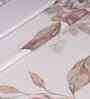Brown Floral Print 300 TC Cotton Double Bed Sheet with 2 Pillow Covers Sensory Bloom Collection