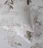 Brown Floral Print 300 TC Cotton Single Bed Sheet with 1 Pillow Cover Sensory Bloom Collection