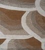 Brown Floral Wool Hand Tufted Carpet