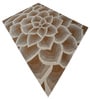 Brown Floral Wool Hand Tufted Carpet