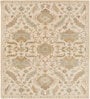 Brown Floral Wool 5 x 7 Feet Hand tufted Carpet