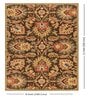 Brown Floral Wool 8 ft x 10 ft Hand tufted Carpet