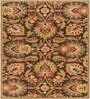 Brown Floral Wool 8 ft x 10 ft Hand tufted Carpet