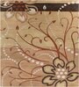 Brown Floral Wool 8 x 10 Feet Hand tufted Carpet