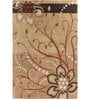 Brown Floral Wool 8 x 10 Feet Hand tufted Carpet
