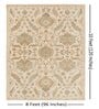 Brown Floral Wool 8 x 10 Feet Hand tufted Carpet