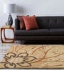 Brown Floral Wool 8 x 10 Feet Hand tufted Carpet