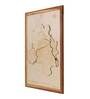 Brown Framed Laser Engraved & Hand Crafted 2D Delhi Wooden Map