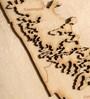 Brown Framed Laser Engraved & Hand Crafted Multi-layered 3D Kerala Wooden Map