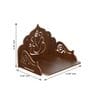 Brown Ganesha Design Laminated Wood Pooja Shelf