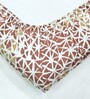 Brown Geometric 144 TC 100% Cotton Fitted Bedsheet & 2 Pillow Covers
