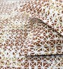 Brown Geometric 144 TC 100% Cotton Fitted Bedsheet & 2 Pillow Covers