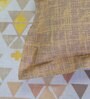 Brown Geometric 144 TC Cotton Queen Sized Bed Sheets with 2 Pillow Covers