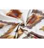 Brown Geometric 144 TC Microfiber King Sized Bedsheet Bedsheet 2 Pillow Heaven Collection
