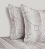 Brown Geometric 210 TC Cotton (Set of 4) Double Bed Bedding Sets