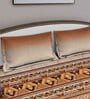 Brown Geometric 210 TC Cotton King Sized Bed Sheets with 2 Pillow Covers