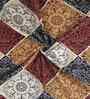 Brown Geometric 210 TC Cotton Single Bed Sheet With 1 Pillow Cover