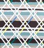 Brown Geometric 260 TC Cotton Blend Fitted Bedsheet With 2 Pillow Covers