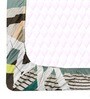 Brown Geometric 260 TC Cotton Blend Fitted Bedsheet With 2 Pillow Covers
