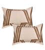 Brown Geometric 280 TC Microfibre King Bedsheet 2 Pillow Covers