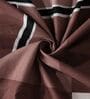 Brown Geometric 300 TC Cotton Blend Double King Size Bedsheet with 2 Pillow Covers