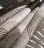Brown Geometric 400 TC Cotton 4 Pieces Bedding Set Luxury Collection